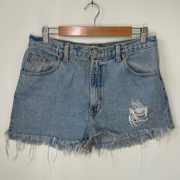 GAP Pants - Classic Gap Distressed Cut Off High Rise Light Wash Denim Jean Shorts